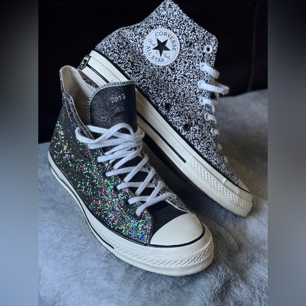 Converse JW Anderson X Chuck 70 Hi Glitter Multicolor Shoes US Men's 11